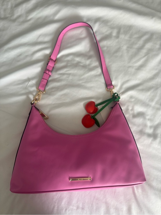 Aldo Handbags - Aldo Pink Shoulder Bag with Cherry Charm